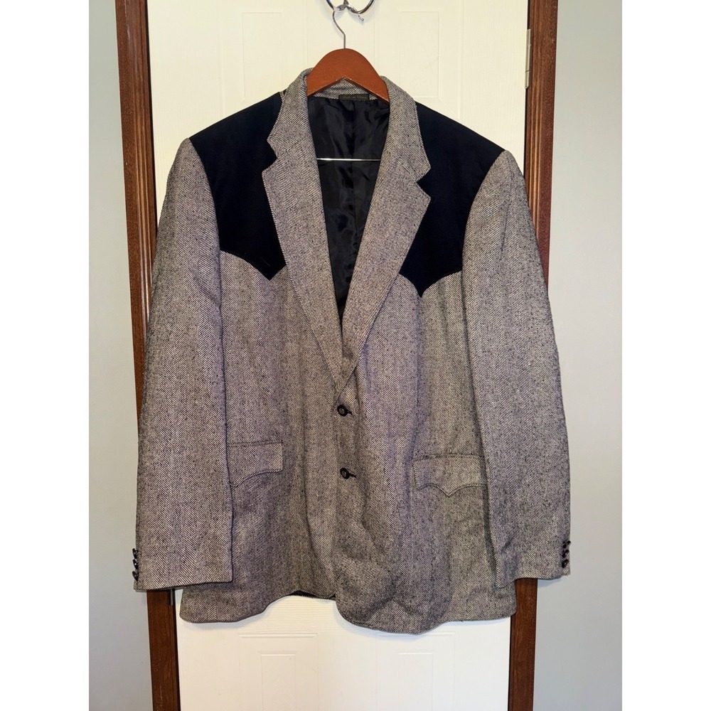 Vintage 90's Circle Dallas Texas 100% Silk Jacket 48L‎